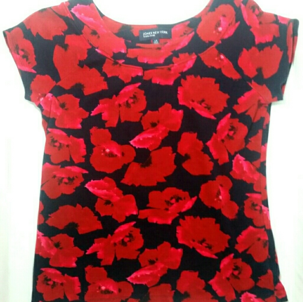 EUC JONES NY Abstract Floral Top